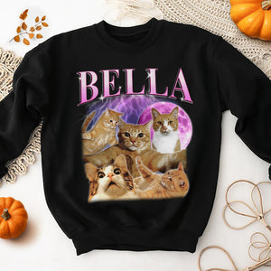 Personalized Custom Photo Bootleg 2D Cat Shirt, Halloween Gifts For Cat Lovers, GRE2005-05HUPO130923 - Shirts - GoDuckee