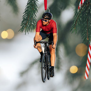 Personalized Custom Photo Ornament, Christmas Gift For Cycling Lovers, 05PGPO021023 - Ornament - GoDuckee