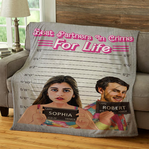 Best Partners In Crime For Life, Personalized Blanket, Gifts For Couples, Valentine Gifts, 02QHPO271123 - Blanket - GoDuckee