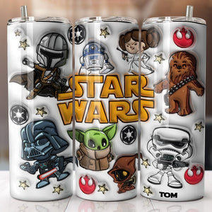 Personalized Gifts For Movie Fans 3D Inflated Tumbler Cartoon Character 02ACDT250124 - Tumbler Cup - GoDuckee