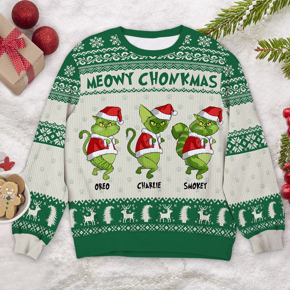 Cat Lover-Personalized 3D Knitted Ugly Sweater-Gift For Cat Lover- Christmas Gift- Cat Lover Sweater - AOP Products - GoDuckee