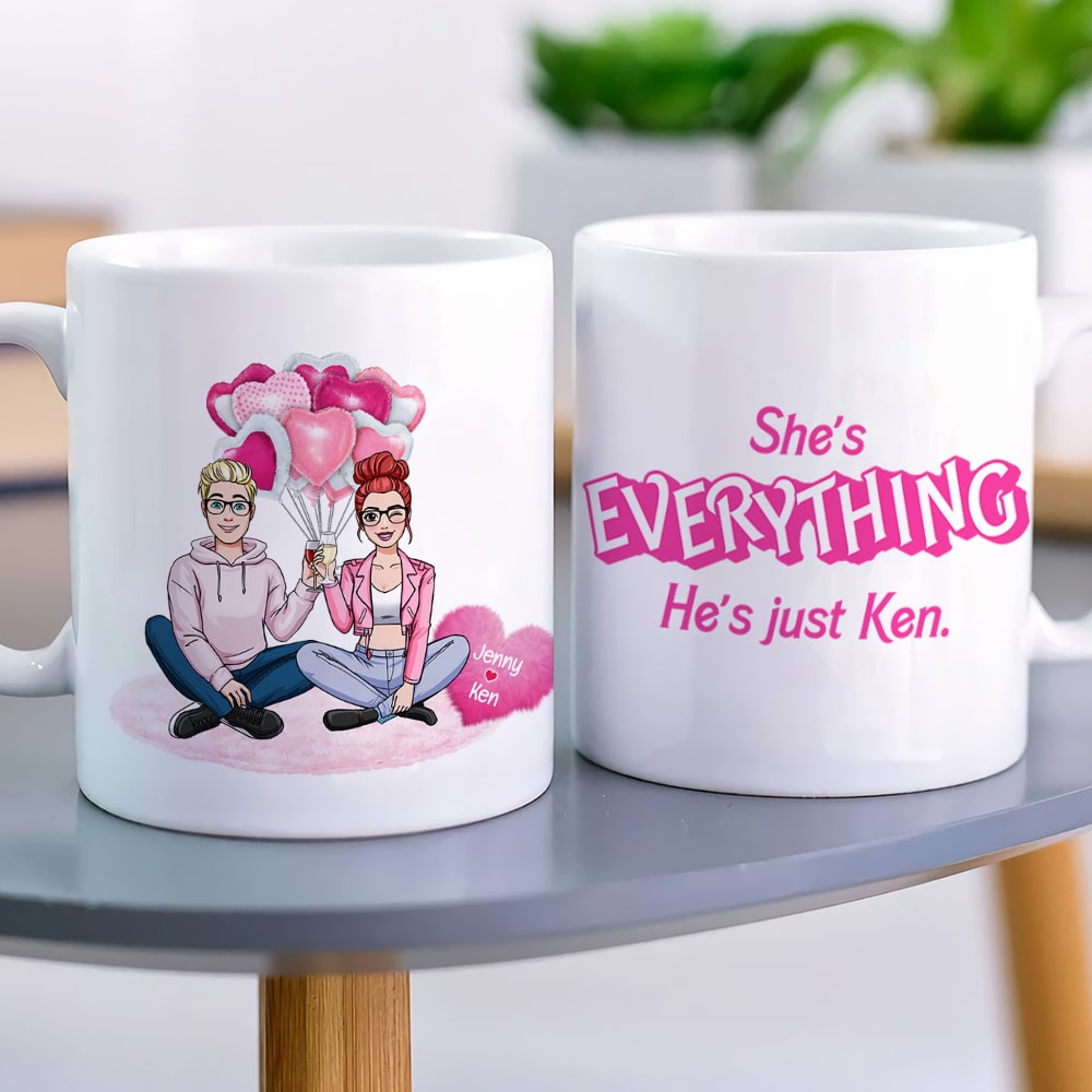 The Couple, She's Everything, Personalized Coffee Mug, Gift For Couple, 05HTPO041223HH - Coffee Mug - GoDuckee