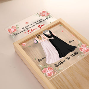Mother, Today A Bride Forever Your Daughter And Friend, Personalized Picture Frame Light Box, Gift For Mother - - GoDuckee