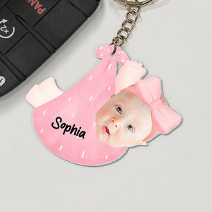 Custom Photo Gifts For Mom Of Newborn Keychain - Keychains - GoDuckee