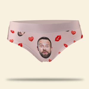 I Respectfully Request The Presence Of You In My Panties, Funny Custom Face Women's Brief, Valentine's Gifts - Boxer Briefs - GoDuckee