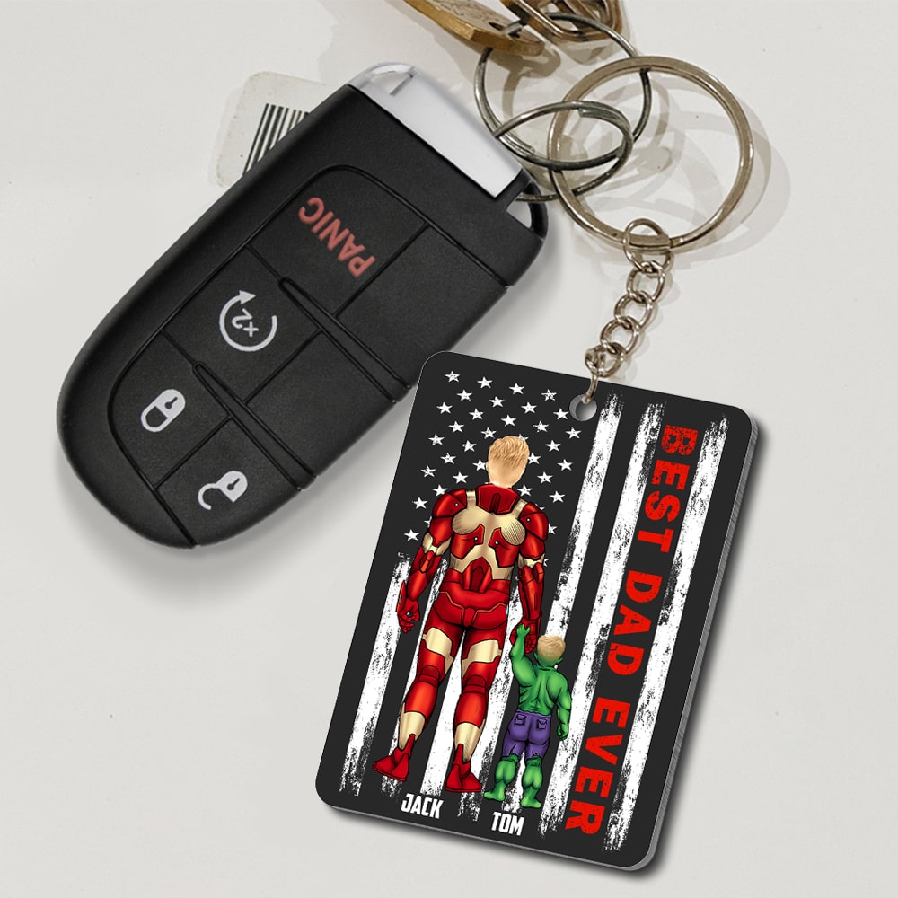 Best Dad Ever- 06natn250523tm Personalized Keychain - Keychains - GoDuckee