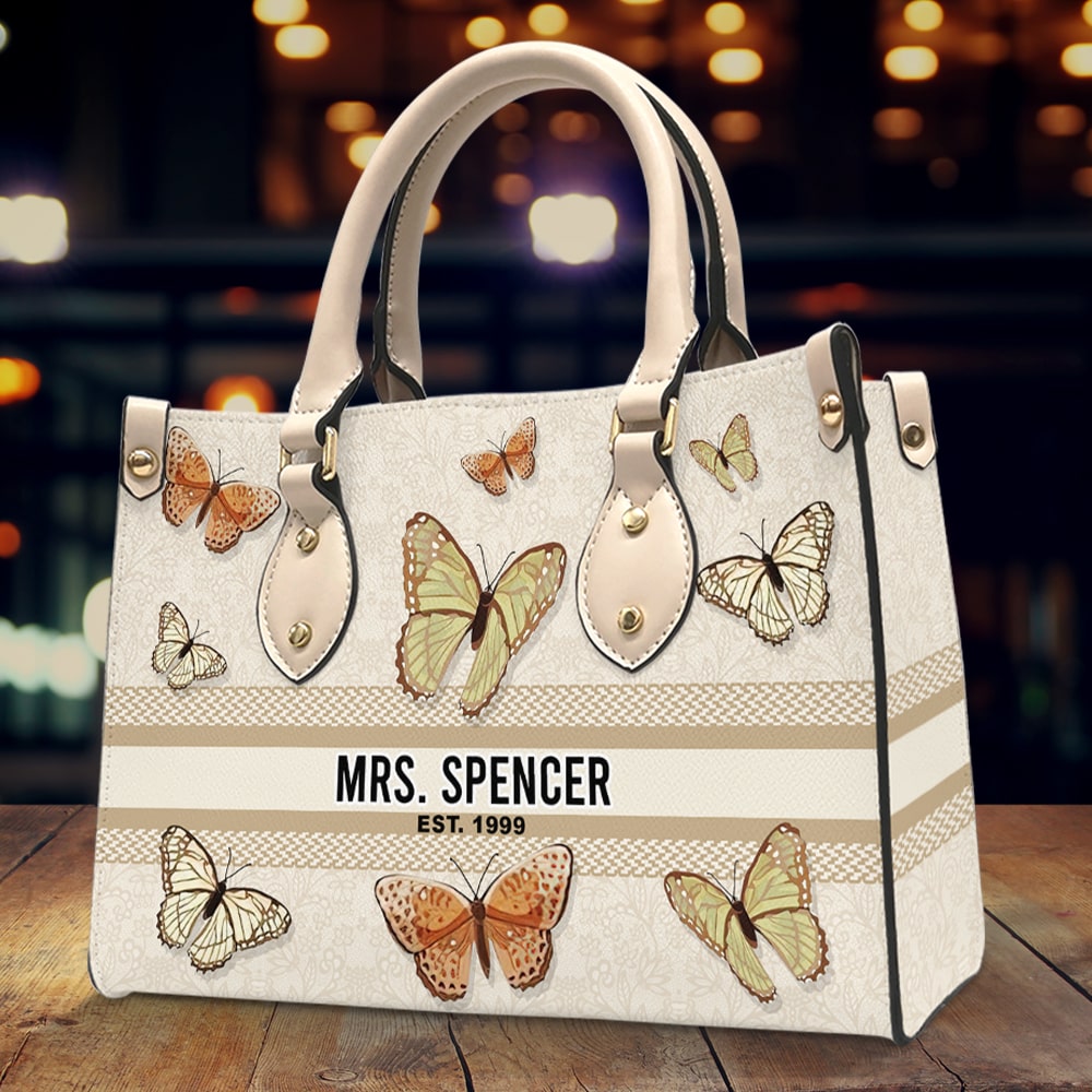 Personalized Leather Bag- Valentine Day Gift For Wife- Couple Gift - Leather Bag - GoDuckee