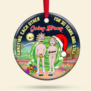 Personalized Gifts For Couple Ornament 04xqtn150724hg Christmas Old Couple Anniversary - Ornament - GoDuckee