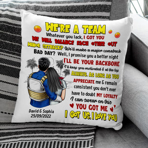 I Got Us, I Love You Personalized Square Pillow CC-02QHTN050723HH, Gift For Couple - Pillow - GoDuckee