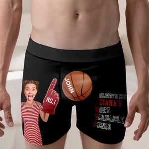 Sport Couples- Custom Photo Men Boxer Briefs- Gift For Him/ Gift For Husband-Funny Couple Boxer - Boxer Briefs - GoDuckee