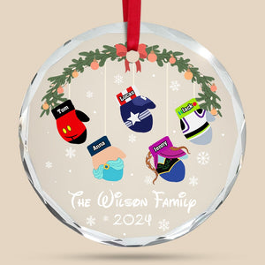 Personalized Gifts For Family Christmas Ornament 01natn050824da Mittens Cartoon Character - Ornament - GoDuckee