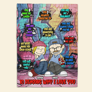 Personalized Gifts For Couple Blanket 01totn301224hg 10 Reasons Why I Love You - Blanket - GoDuckee
