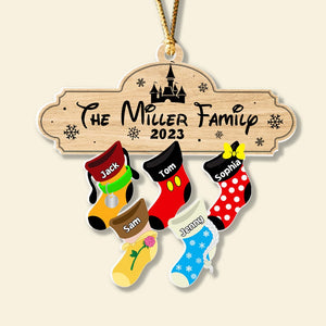 Family Socks, Personalized 02NATN021023 Acrylic Ornament, Christmas Gift For Family - Ornament - GoDuckee
