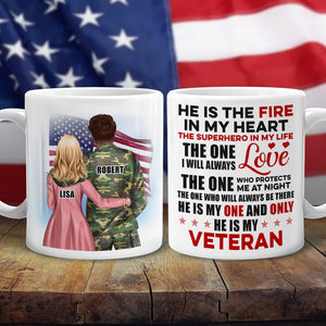 He Is The Fire In My Heart-Personalized Coffee Mug - Gift For Couple- 04ntqn040323tm - Coffee Mug - GoDuckee