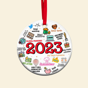 Christmas Ornament, 01NATN101023 Ceramic Circle Ornament, Xmas Gift - Ornament - GoDuckee