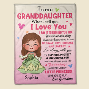 You Are My Little Princess, Personalized Blanket 02HTTN210823HA, Gift For Granddaughter/Daughter - Blanket - GoDuckee