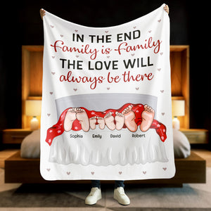 The Love Will Always Be There- Personalized Blanket- Gift For Family- Family Feet Under Blanket - Blanket - GoDuckee