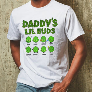 Personalized Shirt Gift For Dad Uncle Family- Daddy's Lil Buds EU - Shirts - GoDuckee