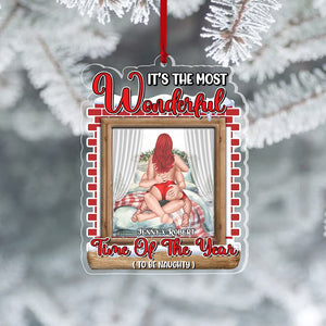 Couple, It's the Most Wonderful Time of The Year, Personalized Ornament, Christmas Gifts For Couple - Ornament - GoDuckee