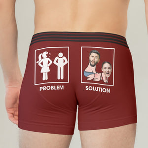 Personalized Gifts For Men Boxers Problem Solution - Boxers & Briefs - GoDuckee