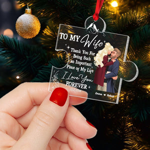 I Love You Forever-Personalized Acrylic Ornament- Gift For Christmas- Couple Gift - Ornament - GoDuckee