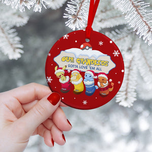 Our Grandkids Gotta Love 'Em All Personalized Ornament - Ceramic Circle Ornament 02QHHN271023 - Ornament - GoDuckee