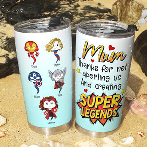 Personalized Gifts For Mom Tumbler Thanks For Not Aborting Us 04ohqn280224ha - Tumbler Cups - GoDuckee