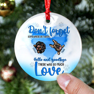 Dog, Dogs Come into Our Lives and Leave Paw Prints on Our Hearts, Personalized Ornament, Christmas Gifts For Dog Lovers - Ornament - GoDuckee