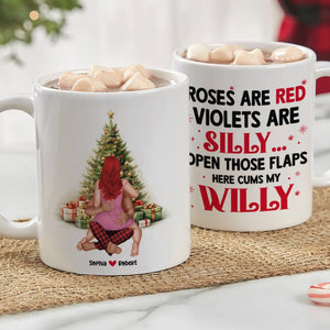 Couple, Roses Are Red Here, Personalized Coffee Mug, Christmas Gifts For Couple - Coffee Mug - GoDuckee