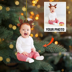 Custom Photo Gifts For Family, Upload Baby Photo Christmas Ornament 17pgxx290824 - Ornament - GoDuckee