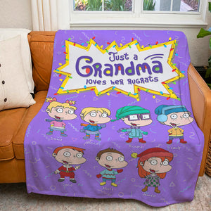 Personalized Gift for Grandma, Just A Grandma Loves Her Kids Blanket 03toqn151024hg - Blanket - GoDuckee