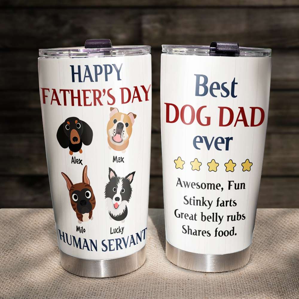 Best Dog Dad Ever Coffee Travel Mug 20oz Stainless Steel Vacuum