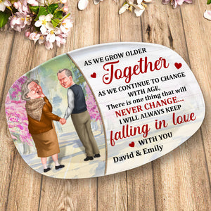 As We Grow Older Together I Will Always Keep Falling In Love With You-CustomizingBox - Personalized Resin Plate-Gift For Old Couple- Couple Resin Plate - Resin Plate - GoDuckee