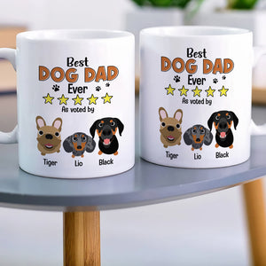 Best Dad Ever As Voted By His Dogs Personalized Coffee Mug DR-WHM-02QHTN080523TM - Coffee Mug - GoDuckee