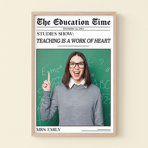 Custom Photo Gifts For Teacher Canvas, Newspaper 02tgpu171224 - Poster & Canvas - GoDuckee