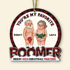 You're My Favorite Boomer, Personalized Ornament, Gifts For Old Couple - Ornament - GoDuckee