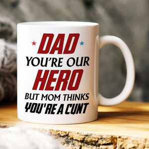 Dad You're Our Hero Personalized Mug 04DNHN240523TM - Coffee Mug - GoDuckee