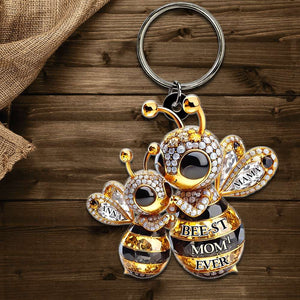 Personalized Gifts For Bee Mom Keychain Bee-st Mom 01TGDT310325 - Keychains - GoDuckee