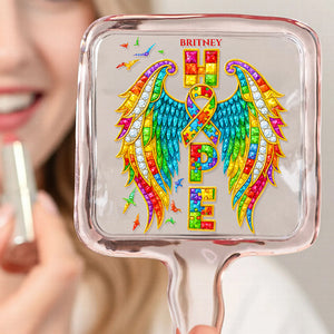 Ribbon Awareness Handheld Mirror - Personalized Gifts 01HUDT081225 - Mirror - GoDuckee