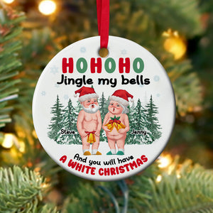 Hohoho Jingle My Bells, Personalized Ornament, Christmas Gifts For Funny Couple - Ornament - GoDuckee