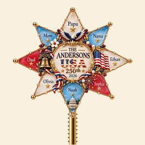 Patriot Family Tree Topper - Personalized Christmas Gifts For Family 04hudt071026 - Ornament - GoDuckee