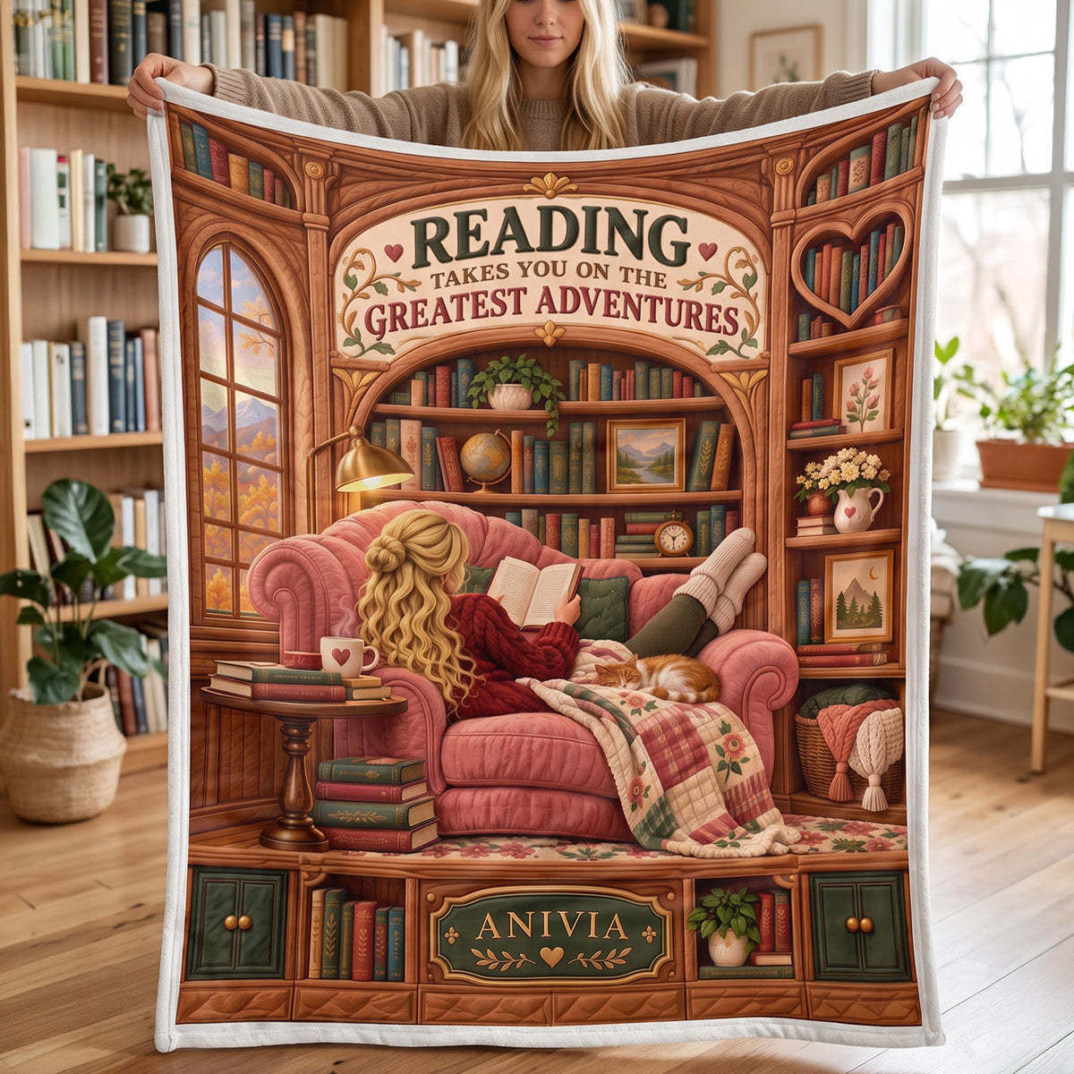 Book Girl Blanket - Personalized Gifts For Book Lovers 03hatn151026 - Blanket - GoDuckee