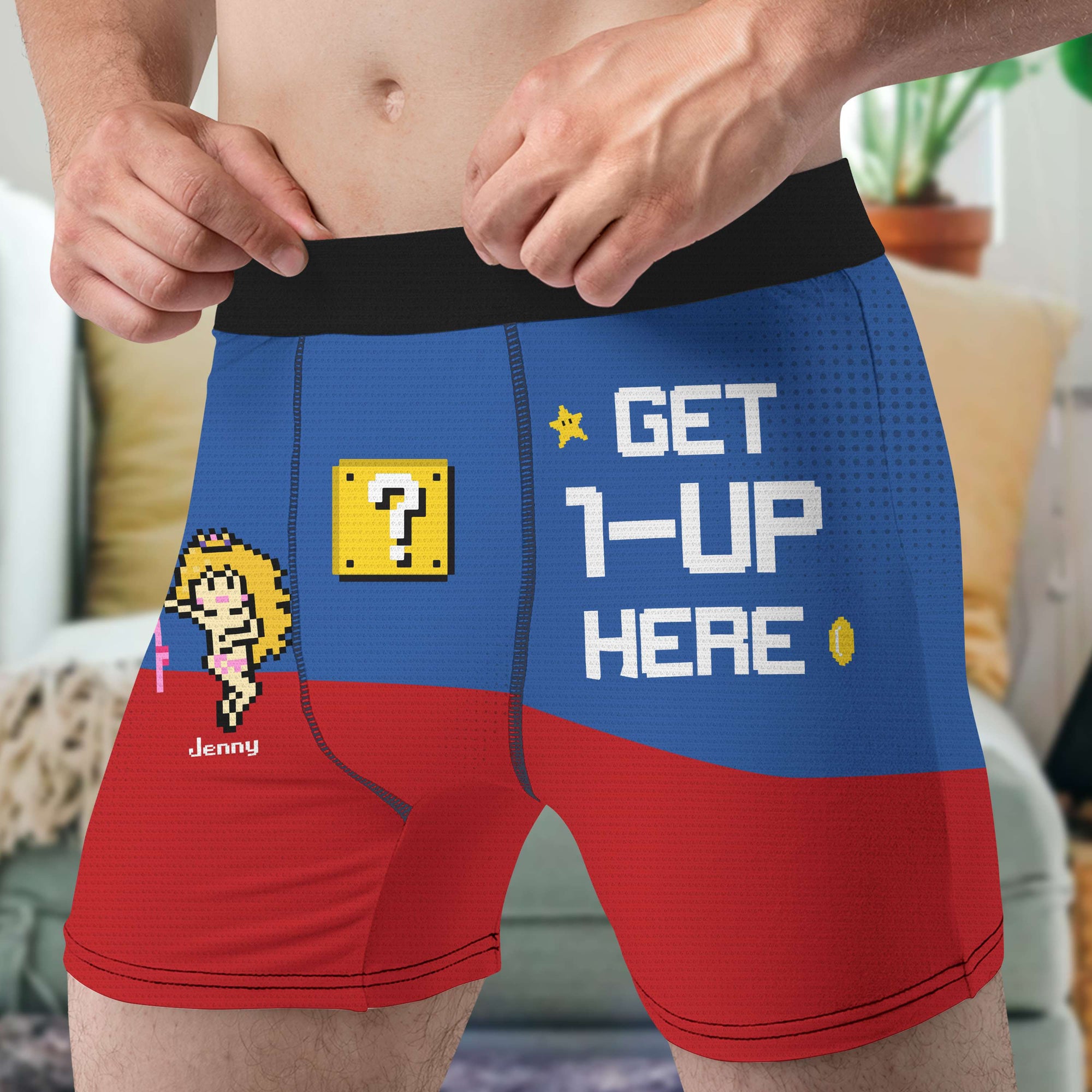 Get Up Here, Couple Gift, Personalized Men Boxer, Game Online Boxer, Gift For Him 03QHHN081223 - Boxer Briefs - GoDuckee