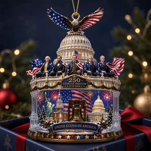 Free Dome Acrylic Ornament, Personalized Gifts For Patriots 05qhdt310826