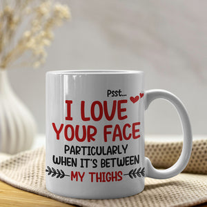 Romantic Couple, I Love Your Face, Personalized Coffee Mug, Gifts For Couple - Coffee Mug - GoDuckee