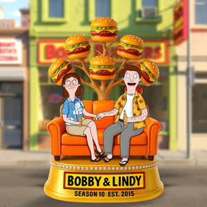 Burger Couple Acrylic Plaque Personalized Gifts For Couple 01OHQN050625PA - Shaped Plaques - GoDuckee