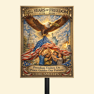 America 250th Anniversary Metal Sign - Personalized Gifts For Patriots 02tytn110326 - Metal Signs - GoDuckee