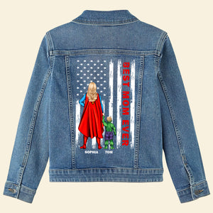 Personalized Gifts For Mom Denim Jacket Best Mom Ever 01natn010424pa - Denim Jacket - GoDuckee