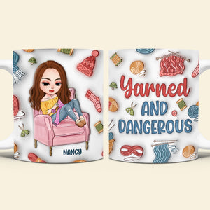 Personalized Gifts For Knitting Girl Mug 02NAPU250724HH - Coffee Mug - GoDuckee