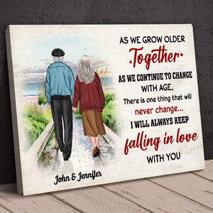 As We Grow Old Together, Gift For Couple, Personalized Poster, Old Couple Poster, Couple Gift - Poster & Canvas - GoDuckee